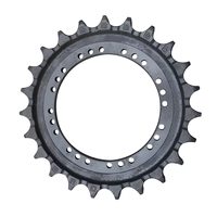 Segment de pignon de chenille en acier forgé pour train de roulement d'excavatrice et de bulldozer |   Conception à 4 dents |   40Mn2 35MnB |   Plan OEM