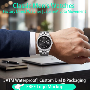 Reloj de Marca Privada, Relojes de Acero Inoxidable para Hombre, Logotipo Personalizado, Reloj de Cuarzo de Lujo a Prueba de Agua para Hombre, Venta al por Mayor - Product Image 4
