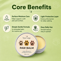 Baume pour pattes de chien biologique anti-inflammatoire à étiquette privée, adoucissant et hydratant pour pattes sèches et gercées, produits pour animaux de compagnie de qualité supérieure