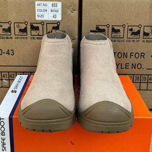 LIGHT BEARER 833 <span class=keywords><strong>Scarpe</strong></span> <span class=keywords><strong>Antinfortunistiche</strong></span> in Pelle Scamosciata con Punta in Acciaio e Isolamento Dielettrico, Stivali da Lavoro Traspiranti con Fodera in Rete e Suola in Gomma per Uomo - Product Image 3