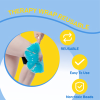 Compresse de gel chaud et froid réutilisable personnalisée avec bandes de flanelle pour soulager les gonflements des plaies, la fatigue oculaire et les maux de tête