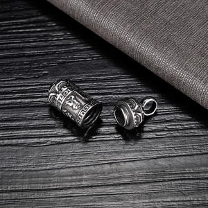 Colgante Amuleto Budista Tibetano con Mantra de Seis Caracteres y Loto, Collar Largo para Cenizas, Cadena de Acero Inoxidable, Accesorios de Joyería - Product Image 5