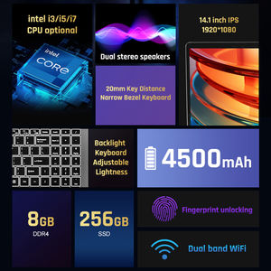 Nuevo diseño 14,1 ''en Tel Notebook Wind Ows 11 Computadora portátil Fábrica de China Computadoras portátiles <span class=keywords><strong>baratas</strong></span> Netbook Buen precio Computadoras portátiles 6 - Product Image 2