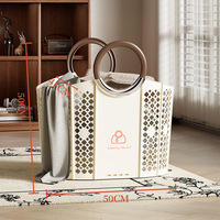Panier à linge pliable de grande capacité en plastique portable pour le rangement des vêtements sales dans les dortoirs et les salles de bain
