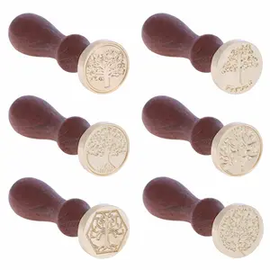 Factory High Quality Brass Head Wooden Handle wax seal stamper / wax sealing stamp