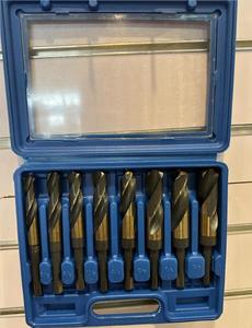 APEX 8pcs fully ground HSS 4241 black oxide Reduced Shank Twist <b>Drill</b> <b>Bit</b> set with wooded <b>box</b> - Product Image 6