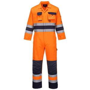 PORTWEST - TX55ONRS Combinaison Nantes hi-vis orange/bleu marine-EAN 5036108191802 HI-VIS WORKWEAR - Product Image 1
