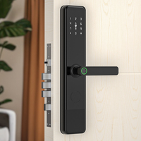 Serrure intelligente à empreintes digitales numériques avec cinq modes de déverrouillage, déverrouillage à distance via l'application TTlock, mot de passe électronique