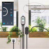 Controlador de termostato Digital KONLEN para fermentación casera, cría, incubación, casa, interruptores de temperatura remotos