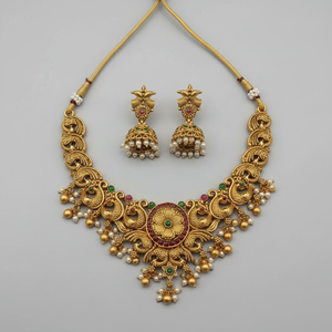 High Quality Traditional Alloy <b>Gold</b> Plated Zircon Green Flower Design Bridal Indian Ethnic Wedding Engagement Anniversary Party - Product Image 2