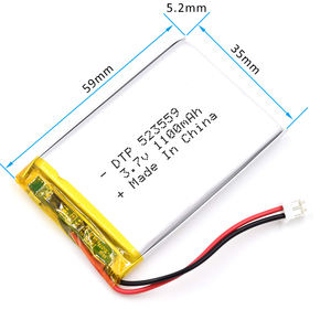 ליתיום פולימר 1100 <span class=keywords><strong>mAh</strong></span> <span class=keywords><strong>3.7V</strong></span> 4.07Wh 1100 <span class=keywords><strong>mAh</strong></span> נטענת <span class=keywords><strong>Li</strong></span> יון - Product Image 6