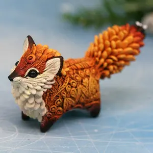 Sóc Tượng Mini Fox Bàn Nhựa Thủ Công Mỹ Nghệ Bức Tượng Nhựa Trang Trí Cho Nhà Bàn Bảng Phòng