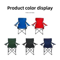 Chaise pliante d'extérieur robuste et portable pour le camping, avec accoudoirs, en tissu Oxford, personnalisable, vente en gros pour fabricants