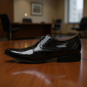 Zapatos Oxford de charol para hombre Vogatti, con punta en pico, con cordones, para vestir, para bodas, oficina, para todas las estaciones, modelo 603 - Product Image 2
