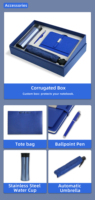 Ensemble cadeau de carnet de notes de bureau professionnel en cuir PU A5 personnalisé de luxe avec stylo