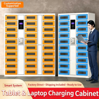 Armoire de rangement intelligente à porte transparente pour iPad, tablettes et ordinateurs portables avec reconnaissance d'empreintes digitales et de visage