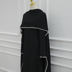 <span class=keywords><strong>Robe</strong></span> longue élégante avec détails en perles blanches et cape, <span class=keywords><strong>robe</strong></span> <span class=keywords><strong>de</strong></span> soirée ornée <span class=keywords><strong>de</strong></span> perles, Abaya EID 2026, <span class=keywords><strong>robe</strong></span> musulmane pour femmes - Product Image 6