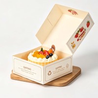 Boîtes rigides en carton ondulé recyclables pour pâtisseries, cupcakes, tartes, beignets, sushis, petits gâteaux et emballages de biscuits UV 2cm
