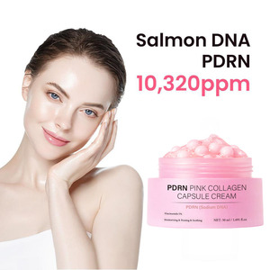 Crème hydratante pour le visage en capsules de collagène rose PDRN ADN de saumon, soin de la <span class=keywords><strong>peau</strong></span> en gros, hydratant à la niacinamide - Product Image 1