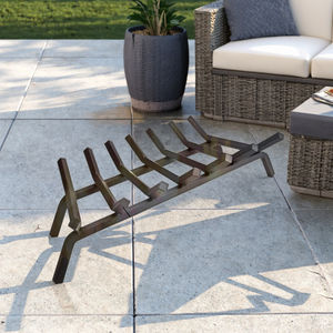 Offre Spéciale 2025 30 pouces 7 barres grille de feu en acier massif robuste <span class=keywords><strong>large</strong></span> intérieur extérieur <span class=keywords><strong>cheminée</strong></span> <span class=keywords><strong>foyer</strong></span> outil d'allumage en fer forgé - Product Image 2
