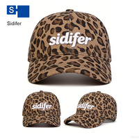 Topi Snapback Kanvas 6 Panel Motif Leopard Sidifer BSCI Terlaris, Bordir Gambar Huruf, Gaya Jalanan, Topi Baseball Pria Wanita