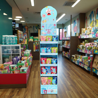 Présentoir de sol personnalisé en carton recyclé attrayant pour magasin de détail, idéal pour l'affichage de vêtements