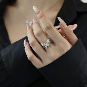 Dylam Charm Elegance Jewelry <b>Set</b> Women S925 <b>Silver</b> Gold Plated 5A Cubic Zirconia Diamond Butterfly <b>Necklace</b> Earrings Ring - Product Image 5