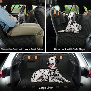 Housse de siège de voiture pour animaux de compagnie, durable, imperméable, noire, solide, tapis de lit pour animaux, protection de siège de voiture, hamac pour animaux de compagnie, pour les voyages en été et en hiver - Product Image 3