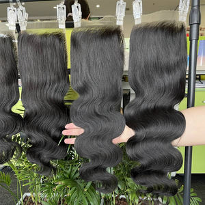 Pelo crudo vietnamita al por mayor encaje frontal cuerpo ondulado doble cabello humano dibujado encaje 4x4 5x5 6x613x4 13x6 cierre frontal - Product Image 3