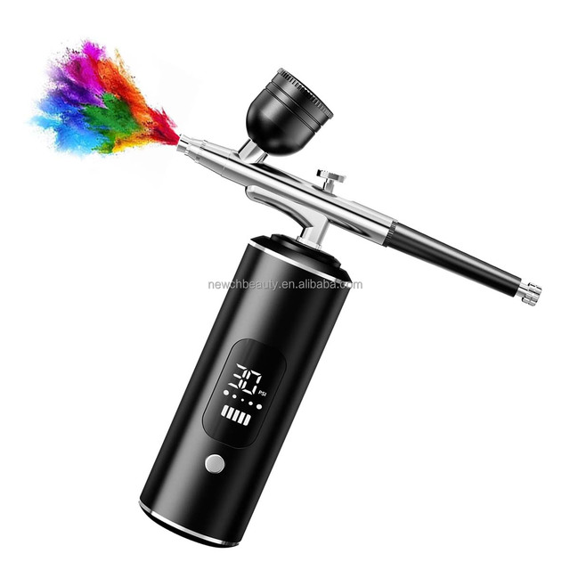 USB Rechargeable Airbrush Gun Kit Cordless Spray Gun 0.3mm Nozzle Compressor Makeup Nail Art Body Art Salon Airbrush Supplies