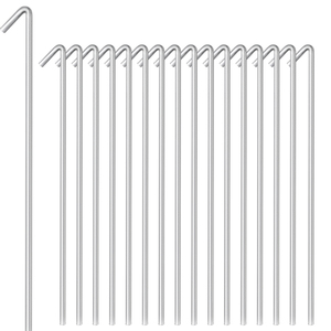 Estacas de Acero para Tiendas de Campaña, Fáciles de Instalar, Agarre Firme, No se Aflojan Fácilmente, Estaca con Gancho en J para Tiendas de Campaña para Bodas y Fiestas - Product Image 2