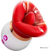 Gelances First Love Lips Rose Vibrateur buccal vibrant à succion 3 vitesses étanche Jouets sexuels pour femmes Jouets pour adultes Stimulateur du point G