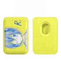 Étui magnétique pour cartes avec motif d'oiseau anime et écharpe, compatible avec les housses magnétiques pour cartes, idéal pour les activités extérieures et professionnelles