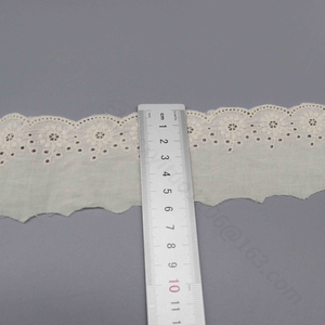 <span class=keywords><strong>Pizzo</strong></span> Floreale Vintage Eco-Friendly con Bordo Ondulato Ricamato per Abiti e Tessili per la Casa - Product Image 6