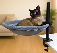 Table pour chat Lit 360 Rotation Confortable Oxford Tissu Rectangle Petit Animal Lit Suspendu Intérieur Bureau Bureau Nid Support