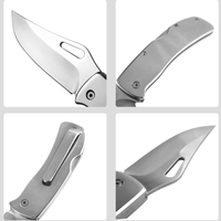 Couteau de poche pliant tout acier 3cr13, acier inoxydable, camping, survie, EDC, extérieur, logo personnalisé au laser
