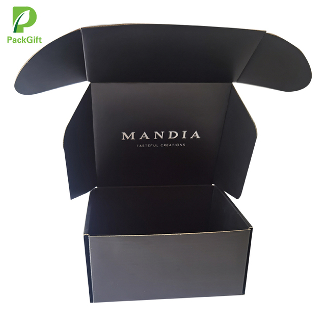 Custom Logo Matte Black Folding Cosmetic Gift Cardboard Boxes Packaging