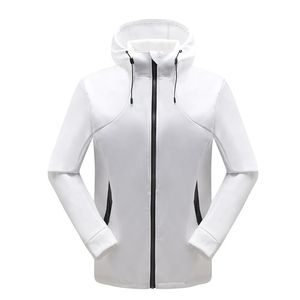 เสื้อแจ็คเก็ตฟลีซกันลมกันน้ำอุ่นสบายสำหรับกีฬาฤดูหนาวและกิจกรรมกลางแจ้ง  แบบมีซิปและฮู้ด  ผลิตตามสั่งขายส่ง ด้วยเทคโนโลยีการทอแบบพิเศษ - Product Image 2