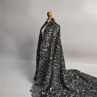 Stock disponible 100% Polyester Dentelle Tulle Argent Paillettes Irisé Perlé Sequin Tissu Pour Princesse Robe Costume Chaussures
