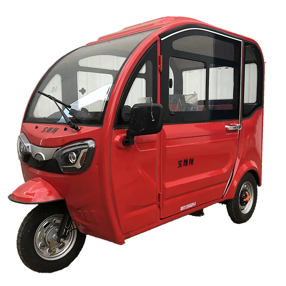 Verkauf von in China hergestellten elektrischen Dreirädern, die bis zu 3 Personen in kleinen familientransportfahrzeugen aufnehmen