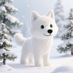 Juguete de Peluche de Lobo Blanco de Diseño Moderno, de Alta Calidad, Realista, Personalizado de Fábrica - Product Image 1