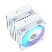 FEZCOOL AL660 Pendingin Udara CPU Dual-Tower Kipas PWM Rendah Kebisingan 1700/AM4/AM5 ARGB Bantalan Cairan Tembaga-aluminium Bonding ARGB