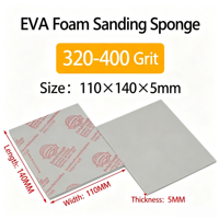 Bloc de ponçage en éponge EVA Fortunebrasive 140x110x5mm, forme rectangulaire, grain 240-3000, carbure de silicium, surface incurvée, OEM, pour coques de téléphone, bois
