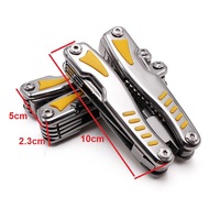 Couteau pliant multifonction en acier inoxydable et aluminium avec tournevis, règle, lime d'urgence, lame de scie, pinces OEM