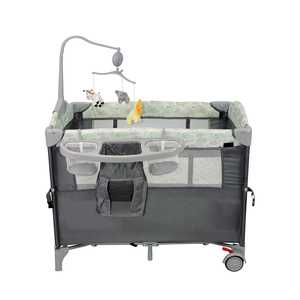 Box per Bambini 3 in 1 Portatile in Ferro con <span class=keywords><strong>Culla</strong></span>, Ruote Bloccabili e Giocattoli - Product Image 4