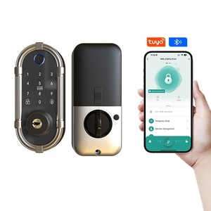 Serrure de porte intelligente biométrique à empreintes digitales, Bluetooth, Tuya, serrure numérique avec clés à code pour chambre à coucher, appartement - Product Image 6