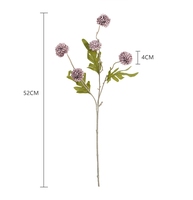 Fleur en soie artificielle, pissenlit à 5 têtes, chrysanthème de table, mini boule de couleur automne, pour décoration de mariage et de salon