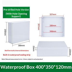 400x350x120mm IP65 Waterproof Junction Box Blank Enclosure No Holes with Built-in Sealing <b>Strip</b> Terminal box - Product Image 2
