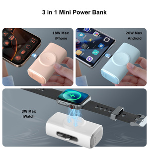 TKT 180 degrés prise rotative 20W charge rapide chargeur sans fil Portable 5000mAh banque mobile magnétique pour <span class=keywords><strong>iPhone</strong></span> - Product Image 2