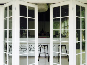 Portes <span class=keywords><strong>de</strong></span> <span class=keywords><strong>garage</strong></span> en verre dépoli / <span class=keywords><strong>Porte</strong></span> en verre commerciale extérieure <span class=keywords><strong>Porte</strong></span> pliante en aluminium - Product Image 2